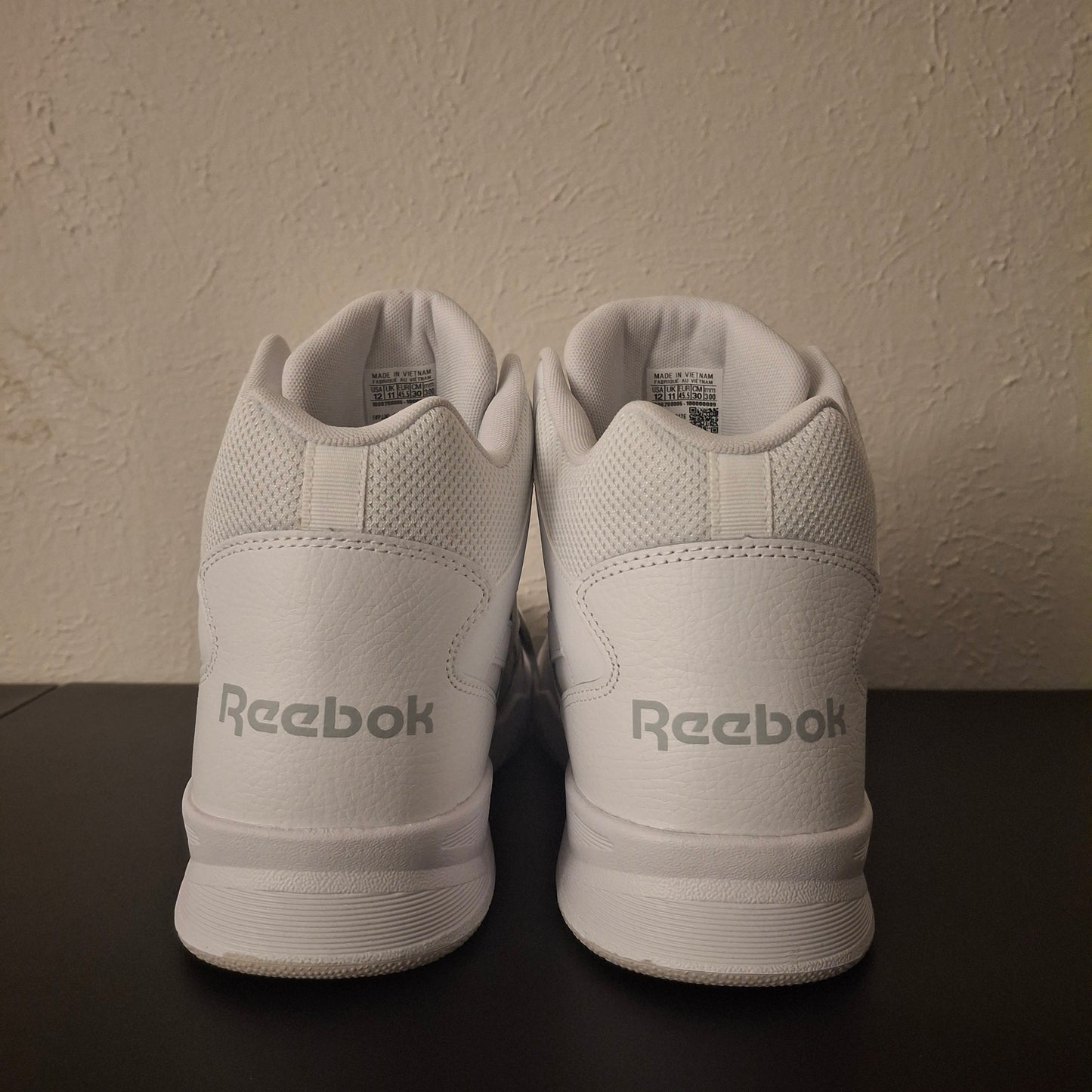 Size 12 - Reebok Royal BB4500 2 High White Light Solid Grey
