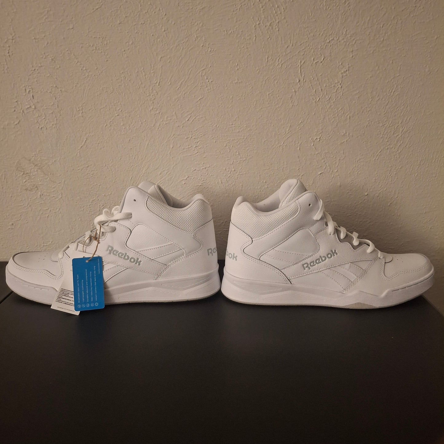 Size 12 - Reebok Royal BB4500 2 High White Light Solid Grey