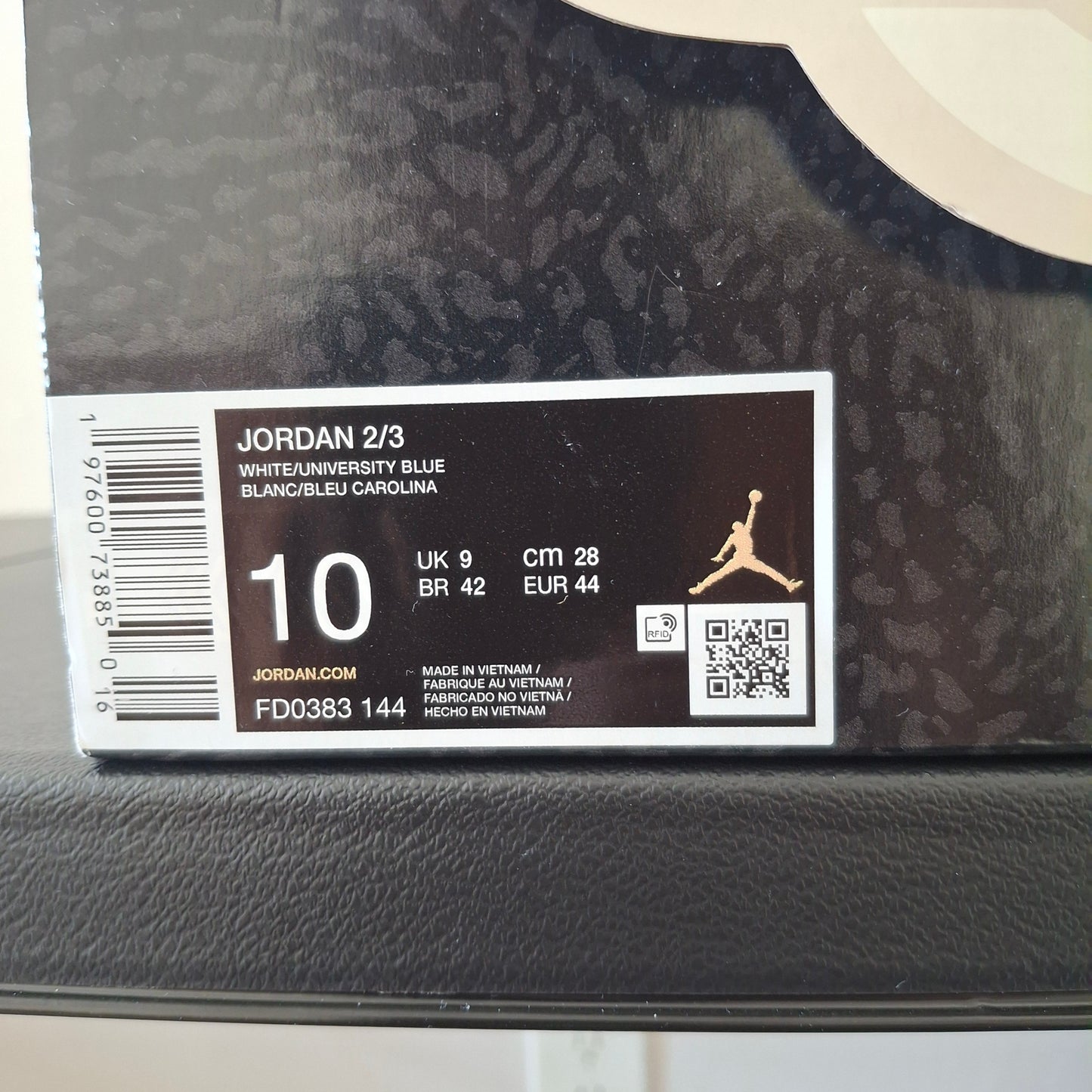 Size 10 - Air Jordan 2/3 UNC - FD0383-144