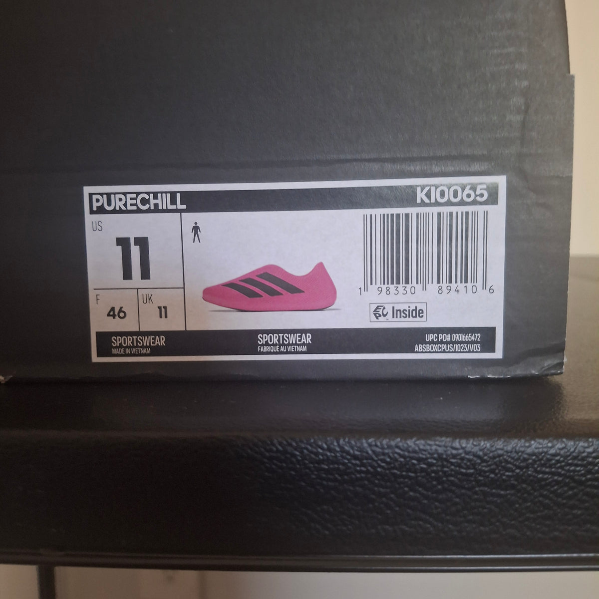 Size 11 - adidas Purechill Runner Lucid Pink Black